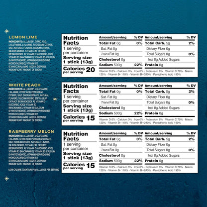 Liquid I.V.® Hydration Multiplier Sugar-Free Sample Pack- Raspberry Melon, Lemon Lime, and White Peach - 4 Pack (12 Sticks)