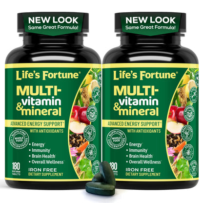 Life’s Fortune Liquid Multivitamin for Adults and Seniors – Fast Absorption Vitamins and Minerals with 90+ Nutrients for Energy and Immune Support – Easy to Digest, Sugar Free, Tropical Flavor, 32 oz