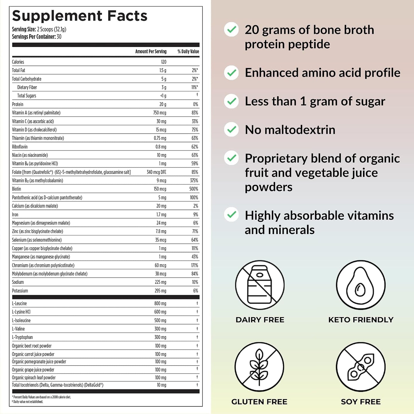 Reignite Wellness by JJ Virgin SHEatine Powder (Unflavored) and Bone Broth All-in-One Shake (Chocolate)