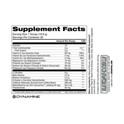 Jocko Fuel Ultimate Pre Workout Powder - Pre-Workout Energy Powder Drink for Men & Women - High Stim Sugar-Free Nootropic Blend to Support Muscle Pump, Energy, & Recovery 200mg Caffeine Blue Raspberry