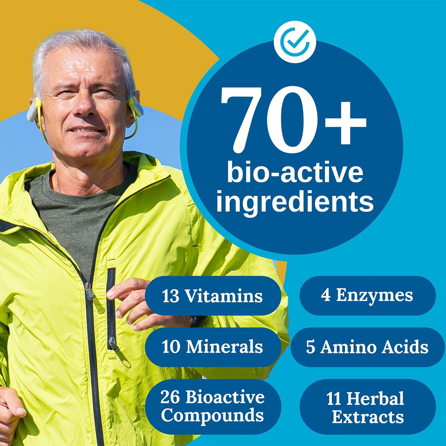 Xtendlife Total Balance Men’s Premium Multivitamin for Immune, Heart, Digestive & Cellular Health - Extra Strength Daily Support - 90+ Nutrients & Minerals - 30 Day Supply