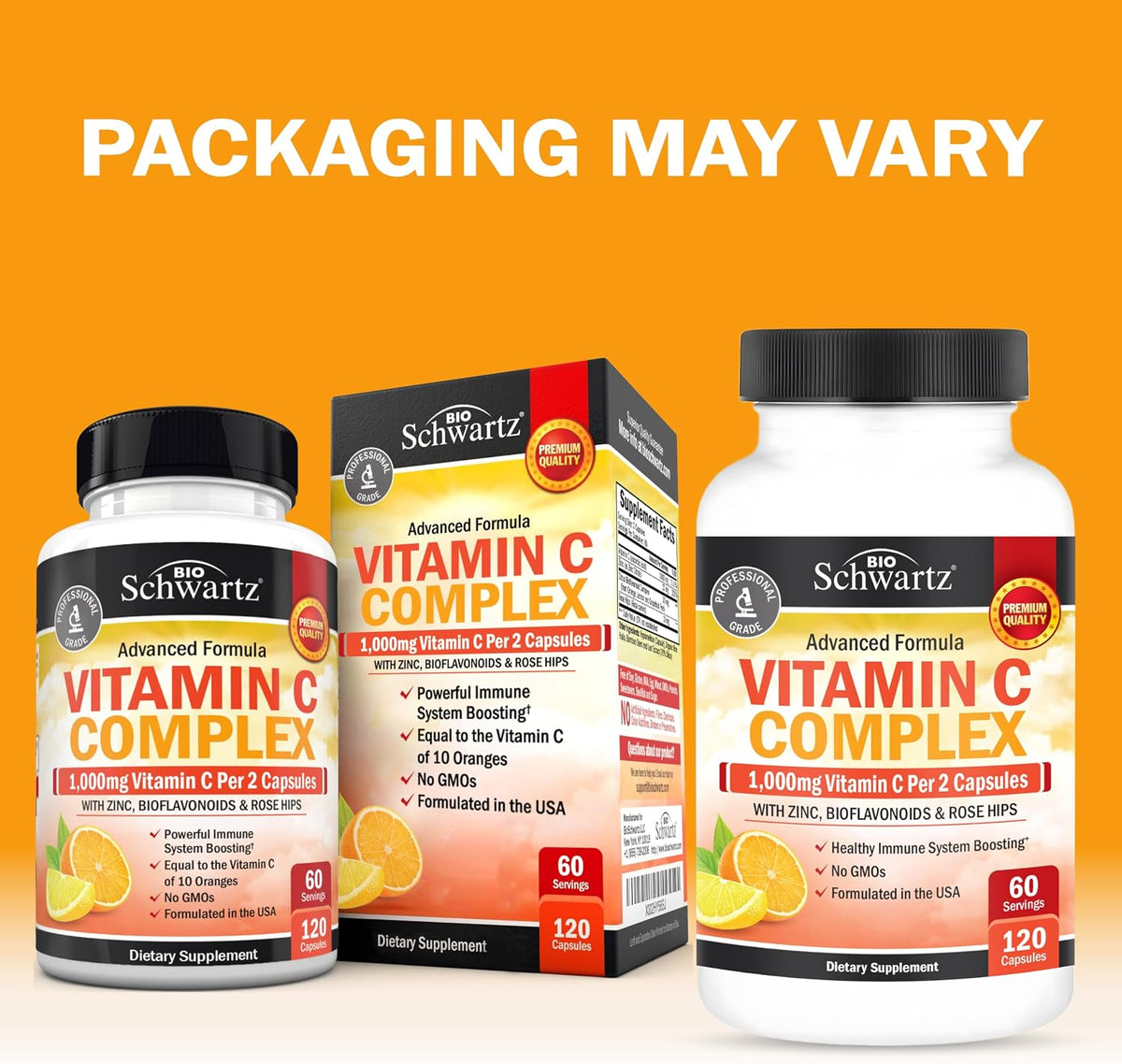 BioSchwartz Vitamin C Complex Supplement - Vitamin C 1000mg Capsules
