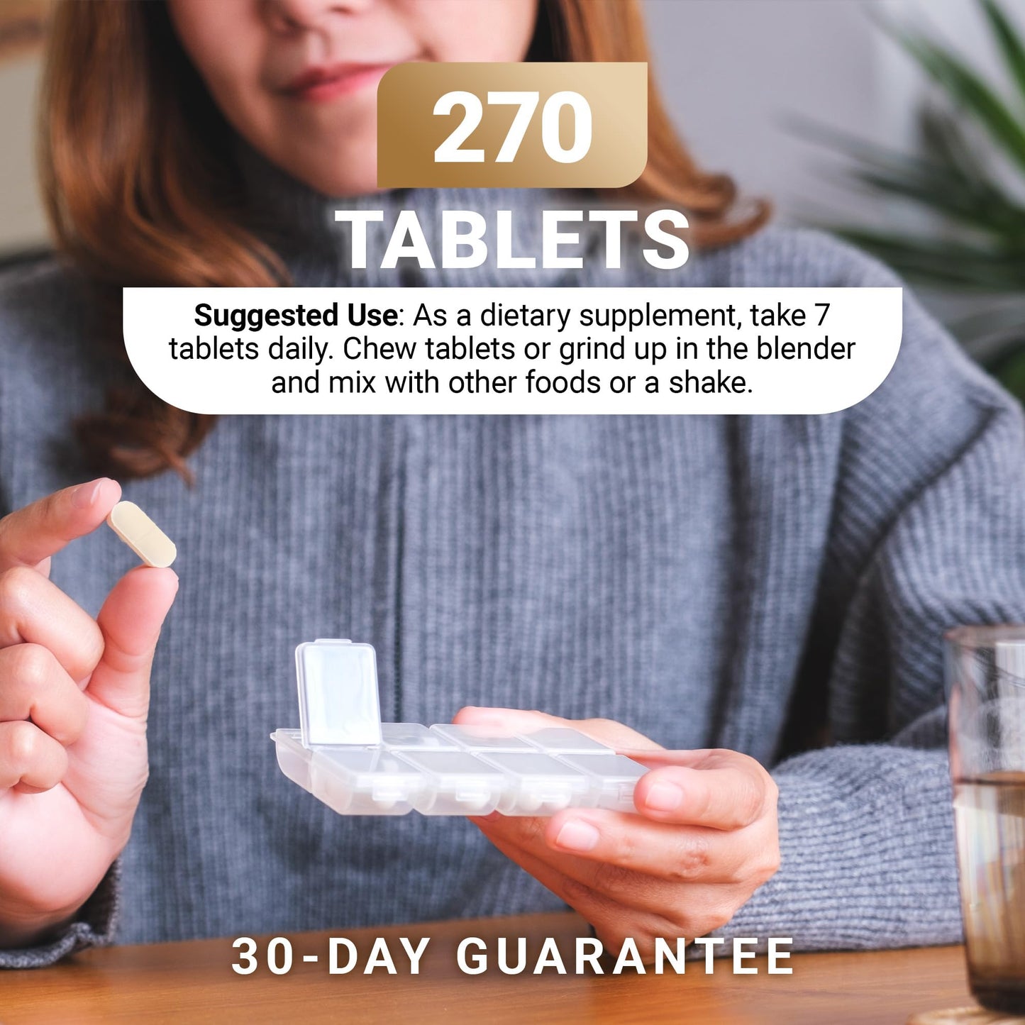 Dr. Berg Nutritionals Yeast Tablets – Natural B12 Added - All 8 B Vitamin Complex – Organic Vanilla Flavor - 270 Vegan Tablets Dietary Supplements