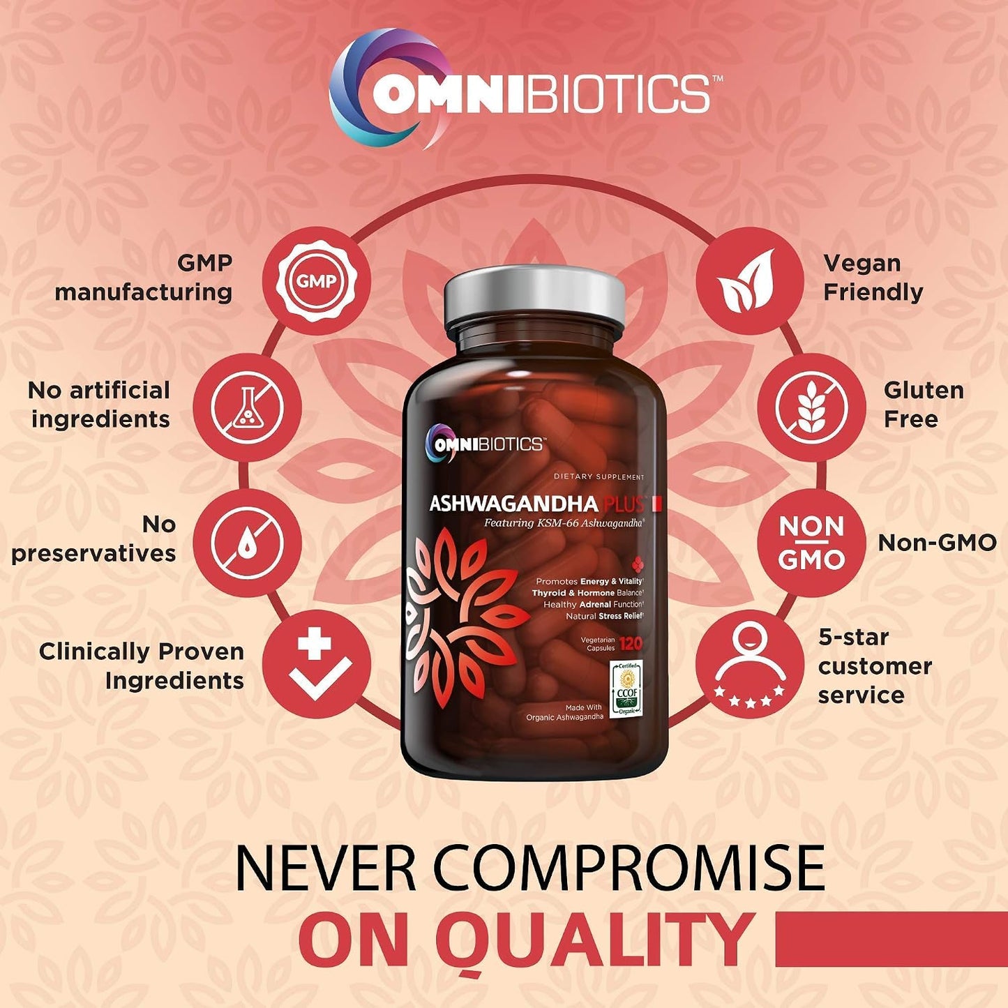 OmniBiotics The Stress Relief & Energy Support Care Package - OmniBiotics Certified Organic Ashwagandha + Magnesium Glycinate for Daily Support
