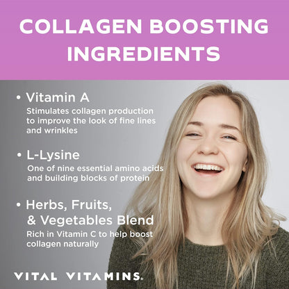Vital Vitamins Vegan Collagen Booster + NAD+ Supplement