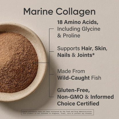 Sports Research Marine Collagen Peptides Powder - Sourced from Wild-Caught Fish, Pescatarian Friendly, Keto Certified & Non-GMO Tested - Easy to Mix in Water or Juice! (34 Servings)