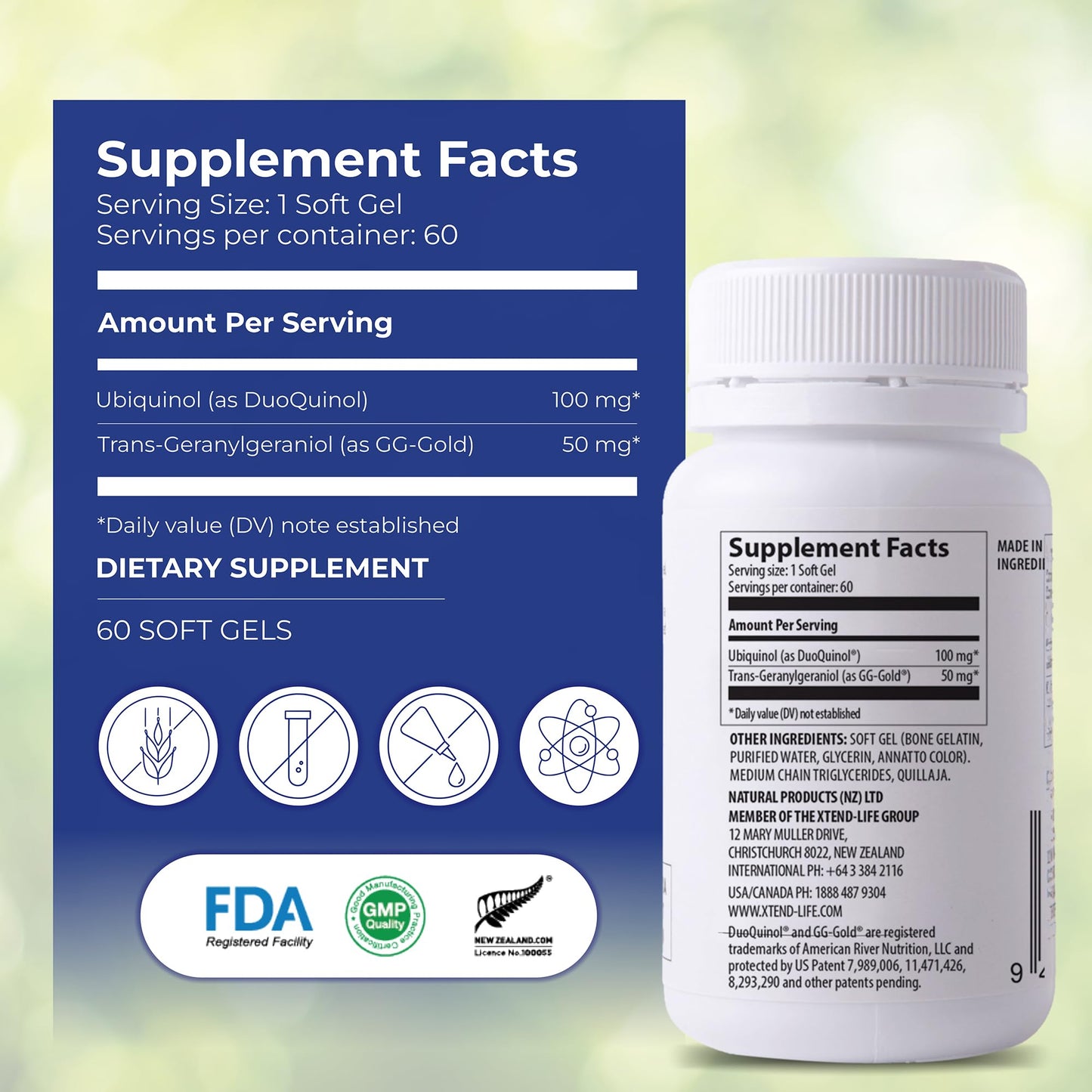 Xtendlife CX8 Heart Health Supplement for Cardiovascular Support, Circulation, and Arterial Health - with Vitamin K2 MK7, D3, Tocotrienols, and Sea Buckthorn-30 Day Supply