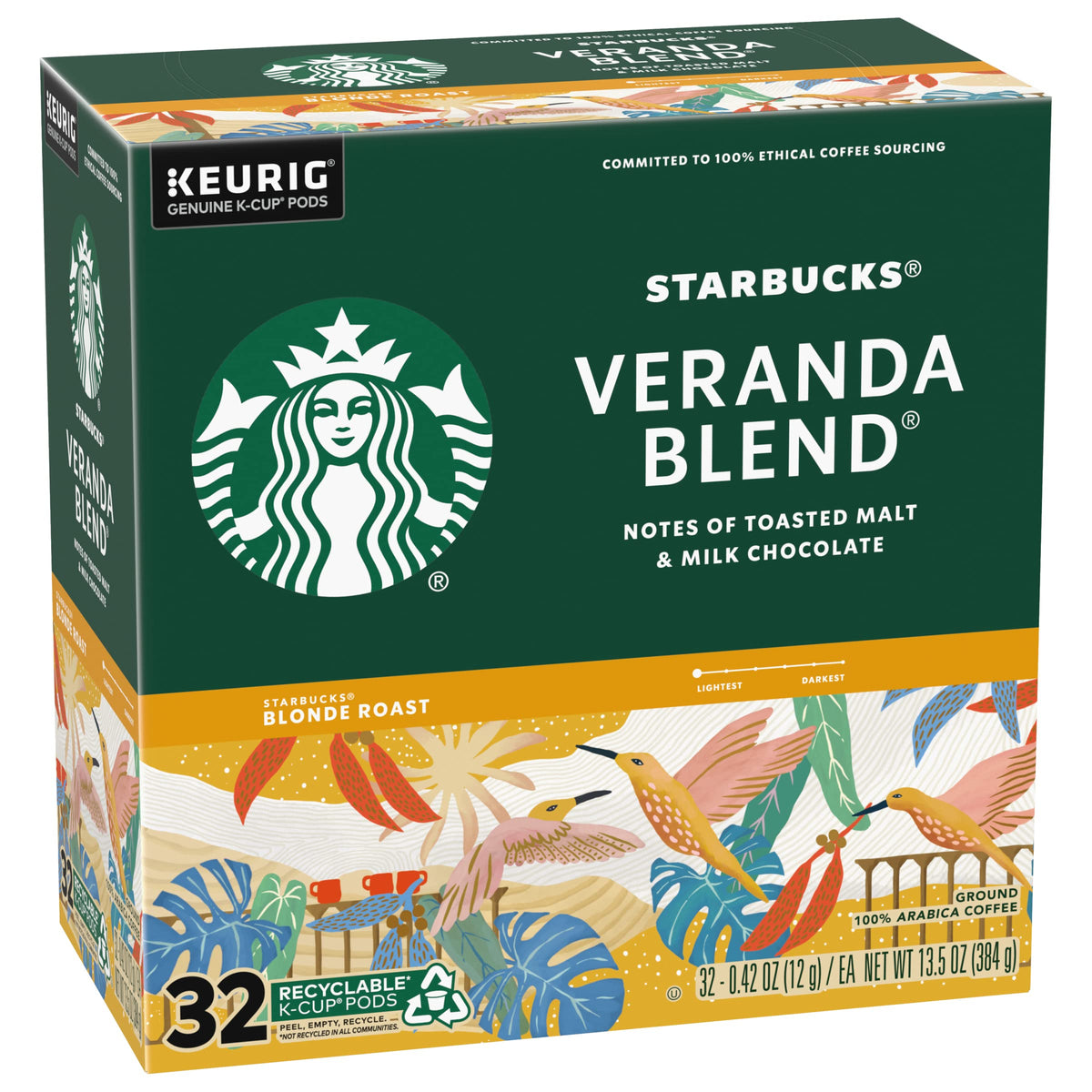 Starbucks Veranda Blend Coffee K-Cups,4/24 Pack-96 K-Cups