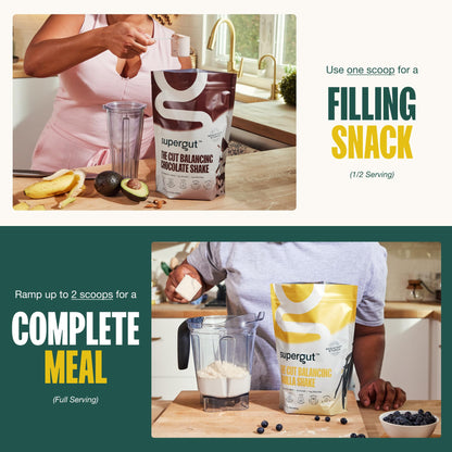 Supergut Prebiotic Shakes | Meal Replacement | Gut Health | Appetite Suppressant | High Protein and Fiber