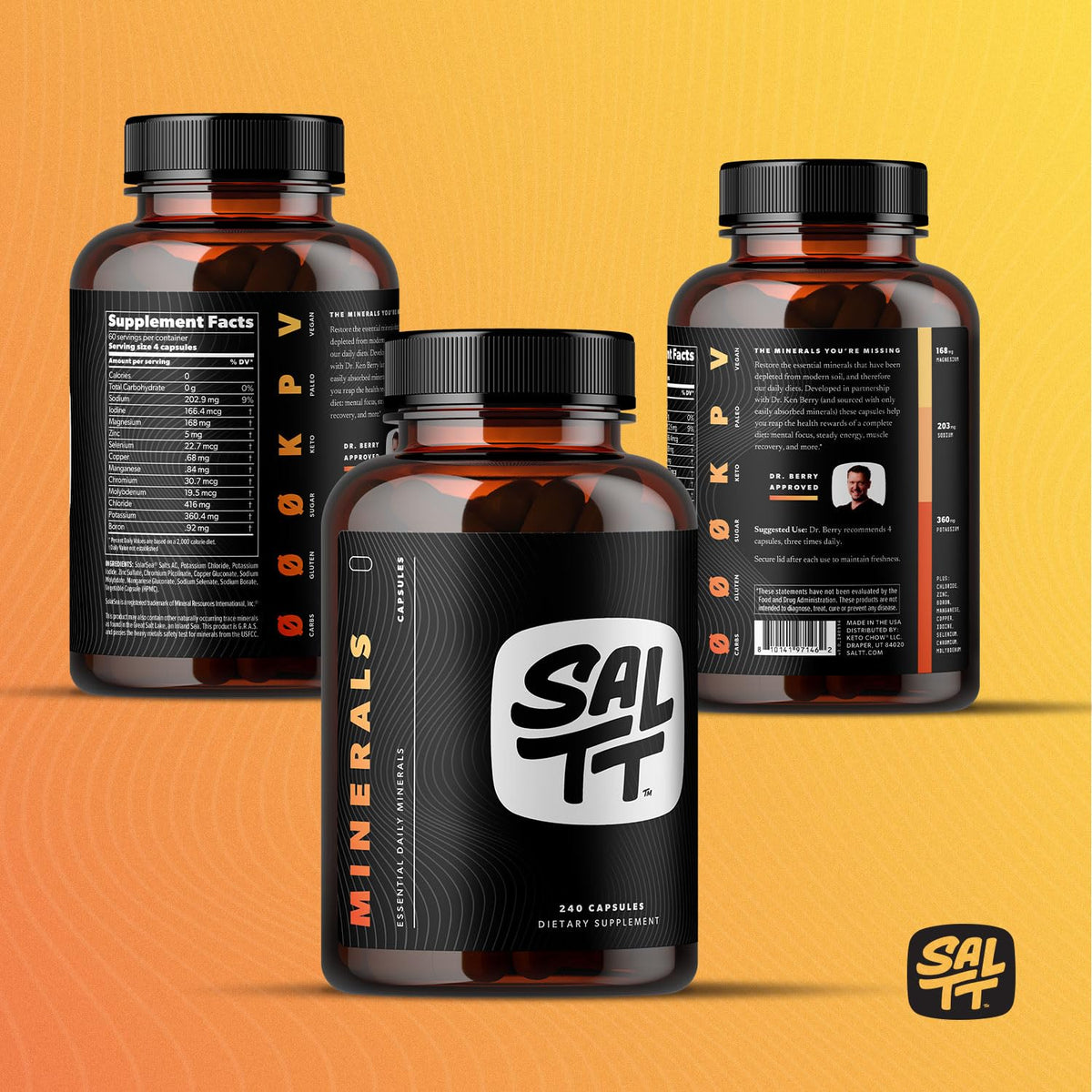 SALTT Minerals Drops, Unflavored Trace Mineral Supplement, Sugar Free 2 oz