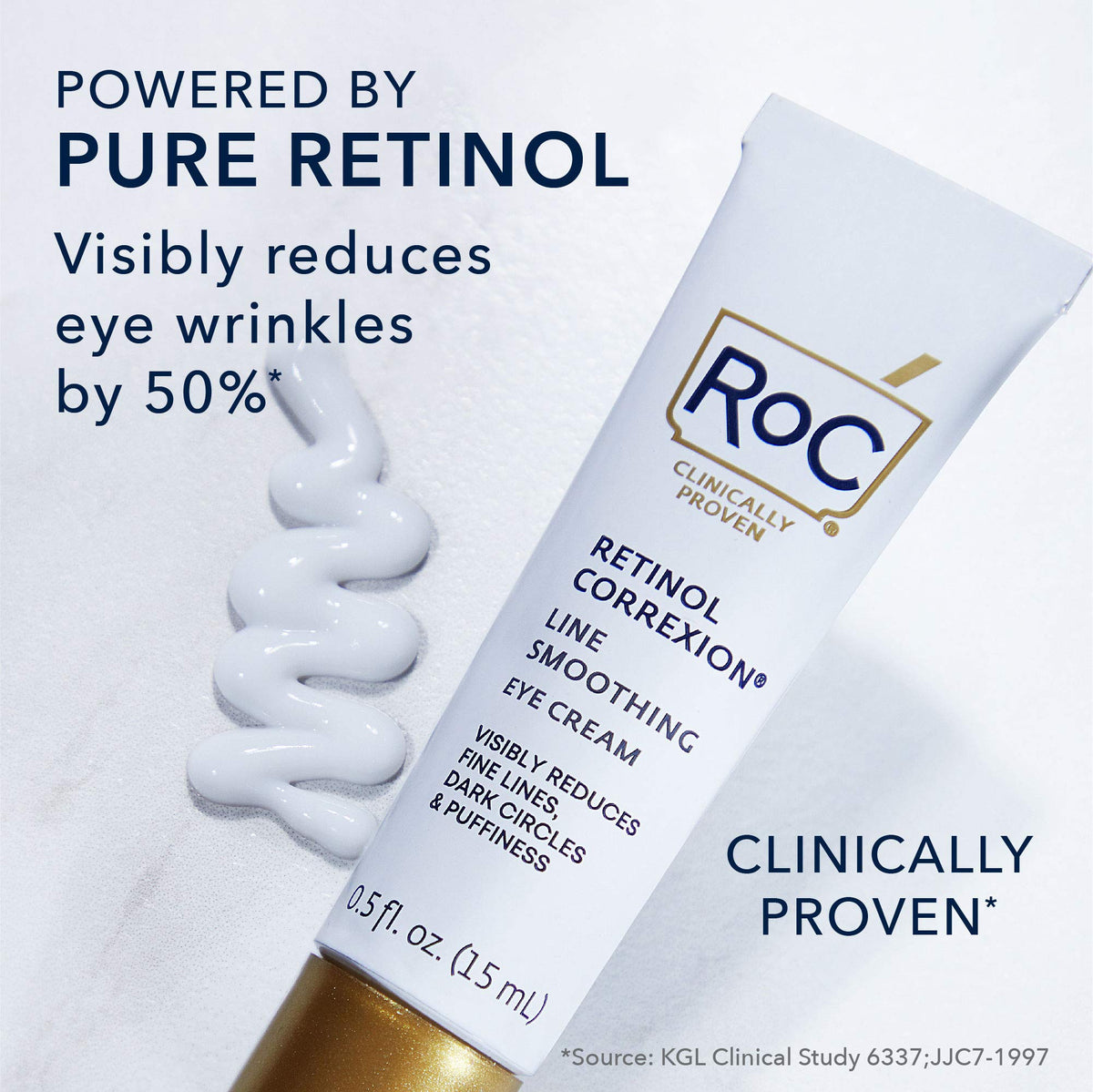 RoC Retinol Correxion Eye Cream Mini for Dark Circles & Puffiness, Daily Wrinkle