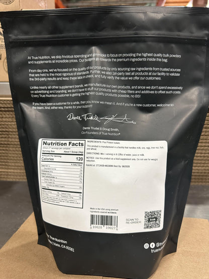 True Nutrition Pea Protein Isolate Powder, French Vanilla, 2 lb