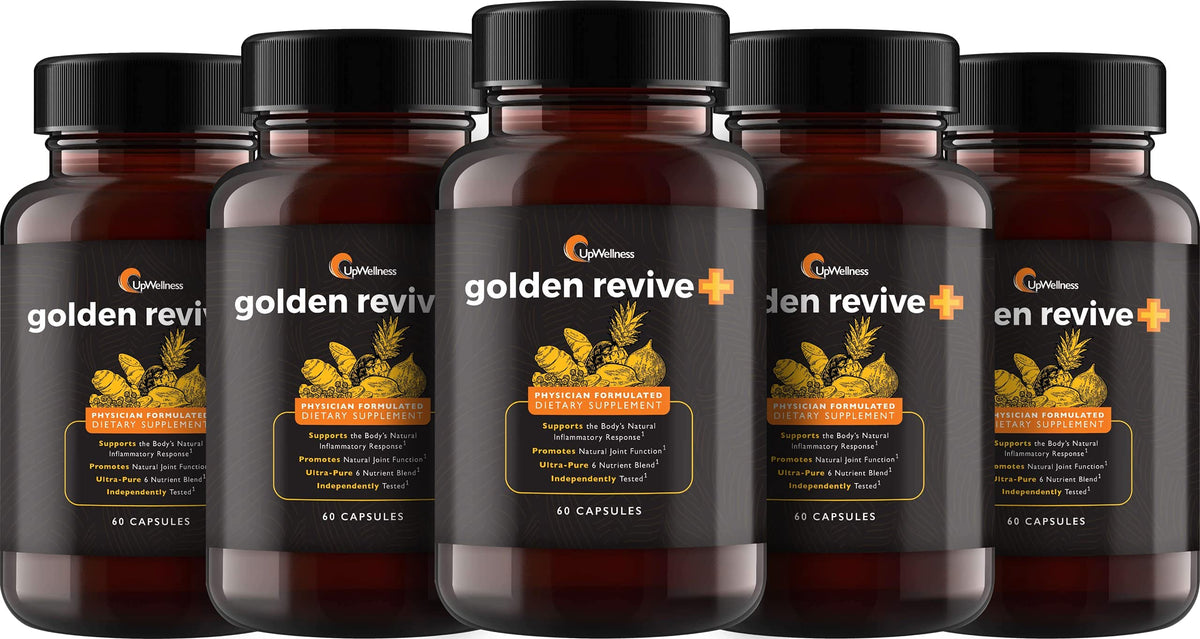 UpWellness Golden Revive + Joint Support with Quercetin, Magnesium, and Turmeric 