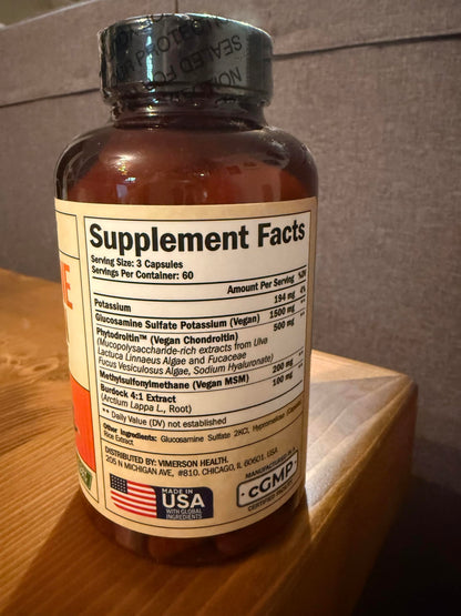 Glucosamine Chondroitin MSM Joint Support Supplement for Women & Men 90 Ct