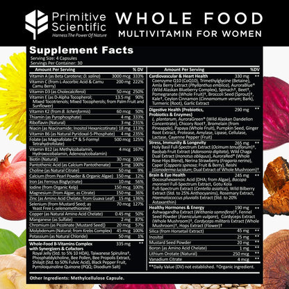 Primitive Scientific Whole Food Men & Women’s Supplement for Holistic Health (Bundle) | Women’s Multivitamins (120 Capsules) + Men’s Multivitamins (120 Capsules) |Full-Spectrum, 100% Natural, Non-GMO