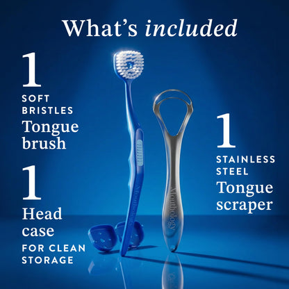 Mouthology Tongue Scraper for Adults (2 Pack), Reduce Bad Breath, Metal Tongue Scraper, Tongue Cleaner, Tongue Scraper, Stainless Steel Tongue Scraper, Tongue Cleaner for Adults, Tongue Scrubber