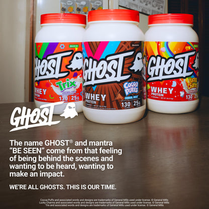 GHOST Whey Protein Powder, Cinnabon - 2LB, 25G of Protein - Cinnamon Roll Flavored Isolate, Concentrate & Hydrolyzed Whey Protein Blend - Post Workout Shakes - Soy & Gluten Free