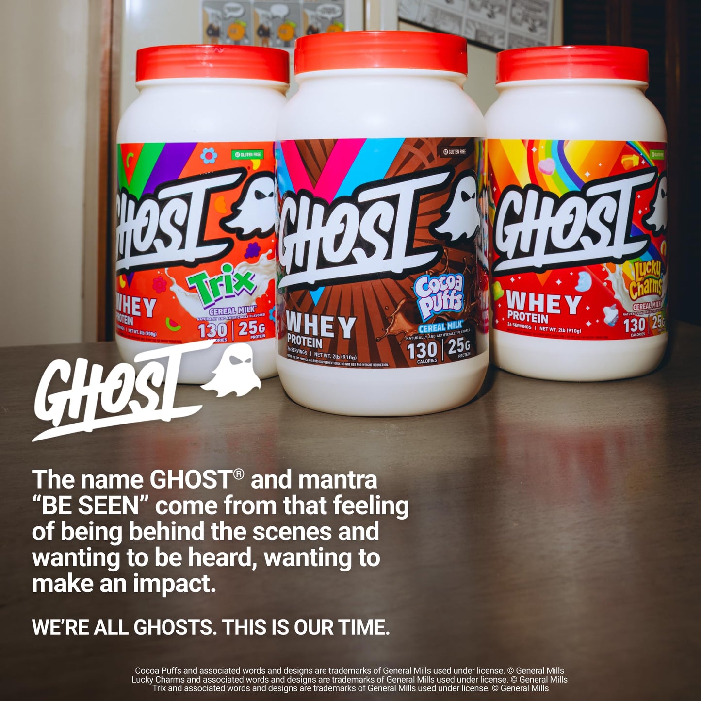 GHOST Whey Protein Powder, Cinnabon - 2LB, 25G of Protein - Cinnamon Roll Flavored Isolate, Concentrate & Hydrolyzed Whey Protein Blend - Post Workout Shakes - Soy & Gluten Free
