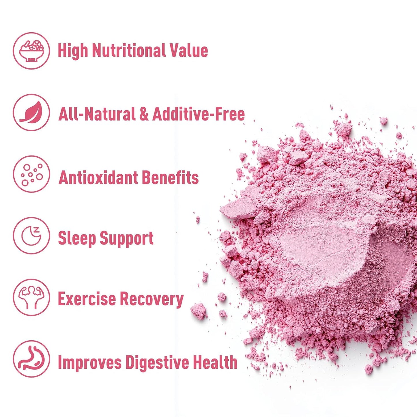 UNLEASH'D ORGANIC Organic Tart Cherry Juice Powder 16 oz – 100% Pure Natural Superfood, Rich in Antioxidants & Vitamins