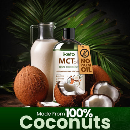 Keppi Flavorless MCT Oil - C8 and C10 for Keto Diet, Non-GMO, Certified Gluten-Free