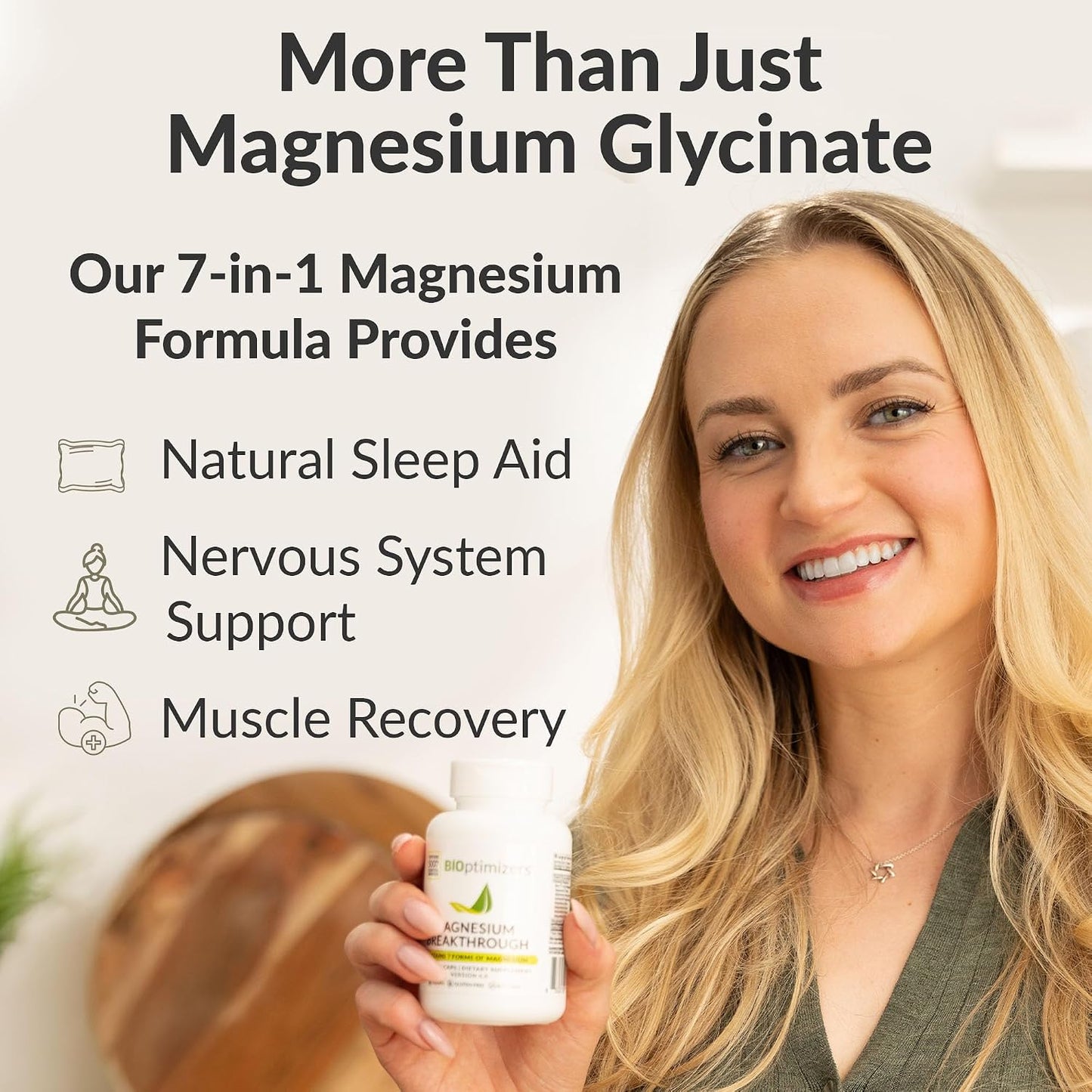 Magnesium Breakthrough Supplement 4.0 - Has 7 Forms of Magnesium: Glycinate, Malate, Citrate, and More - Natural Sleep and Brain Supplement - 90 Capsules