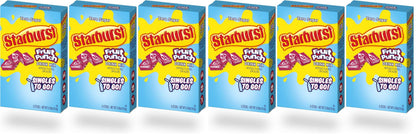 Starburst Singles To Go Powdered Drink Mix, All Pink Strawberry, 3 Boxes with 6 Packets Each - 18 Total Servings, Sugar-Free Drink Powder, Just Add Water, 6 count (Pack of 3)