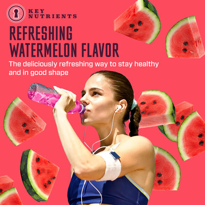 KEY NUTRIENTS Multivitamin Electrolytes Powder No Sugar - Refreshing Watermelon