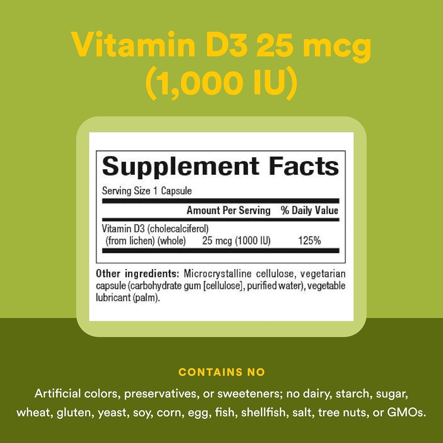 Natural Factors Whole Earth & Sea Vitamin D3 - Dietary Supplement Supports Strong Bones & Joints - Aids Calcium Absorption - Vegan & Non-GMO - 90 Vegetarian Capsules (90 Servings)
