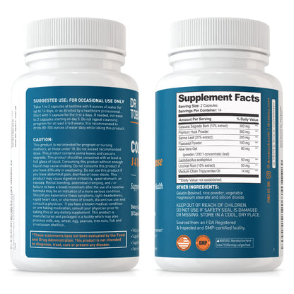 Dr. Tobias Colon 14 Day Cleanse, Advanced Gut Cleanse Detox 28 Capsules