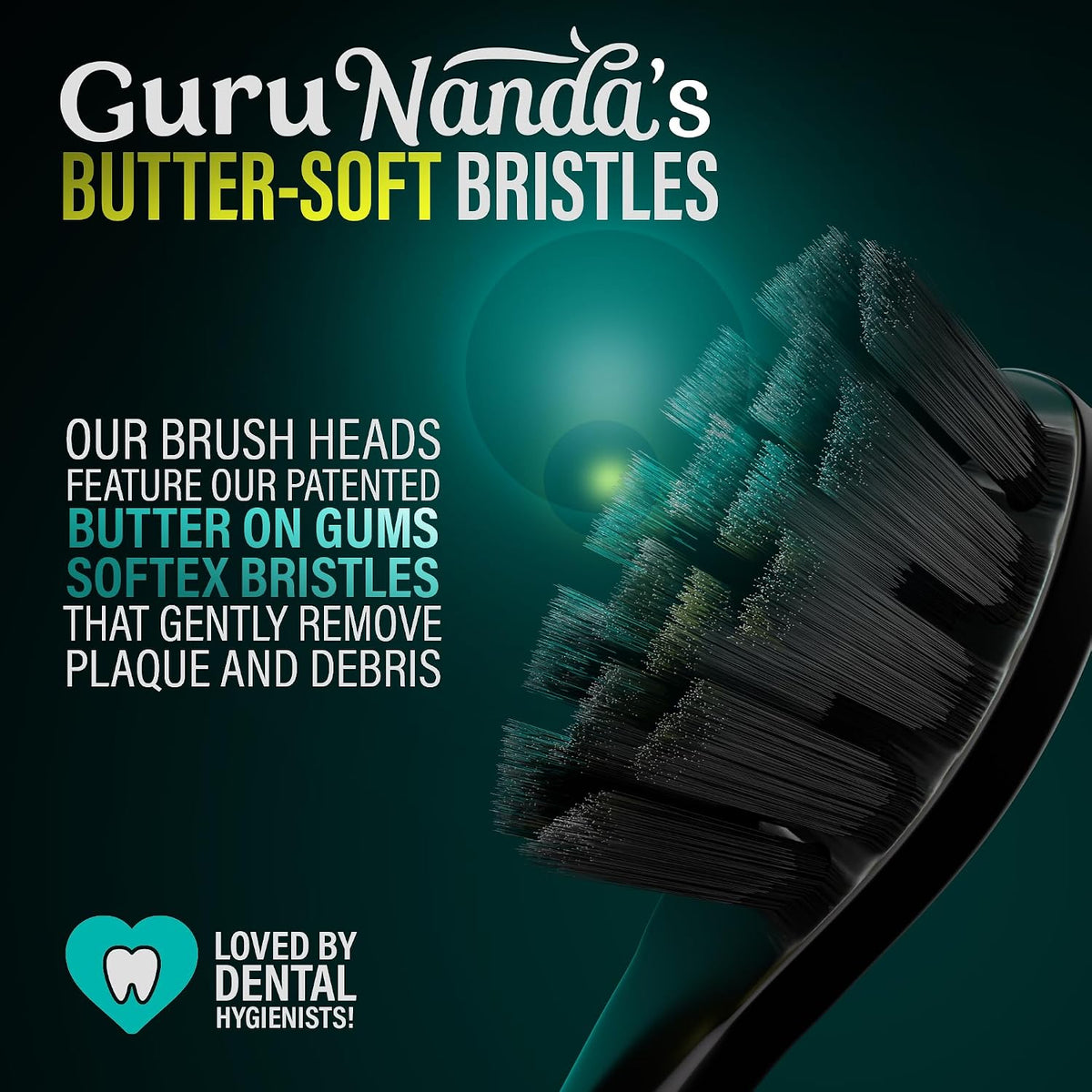 GuruNanda Electric Toothbrush-Soft Bristle Pressure Sensor Sonic Toothbrush