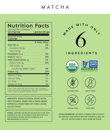 Truvani Organic Plant Based Protein Powder | Strawberry | 10 Servings | Vegan | 20g Pea Protein | Single Serving Travel Packets | Keto | Gluten & Dairy Free | Low Carb