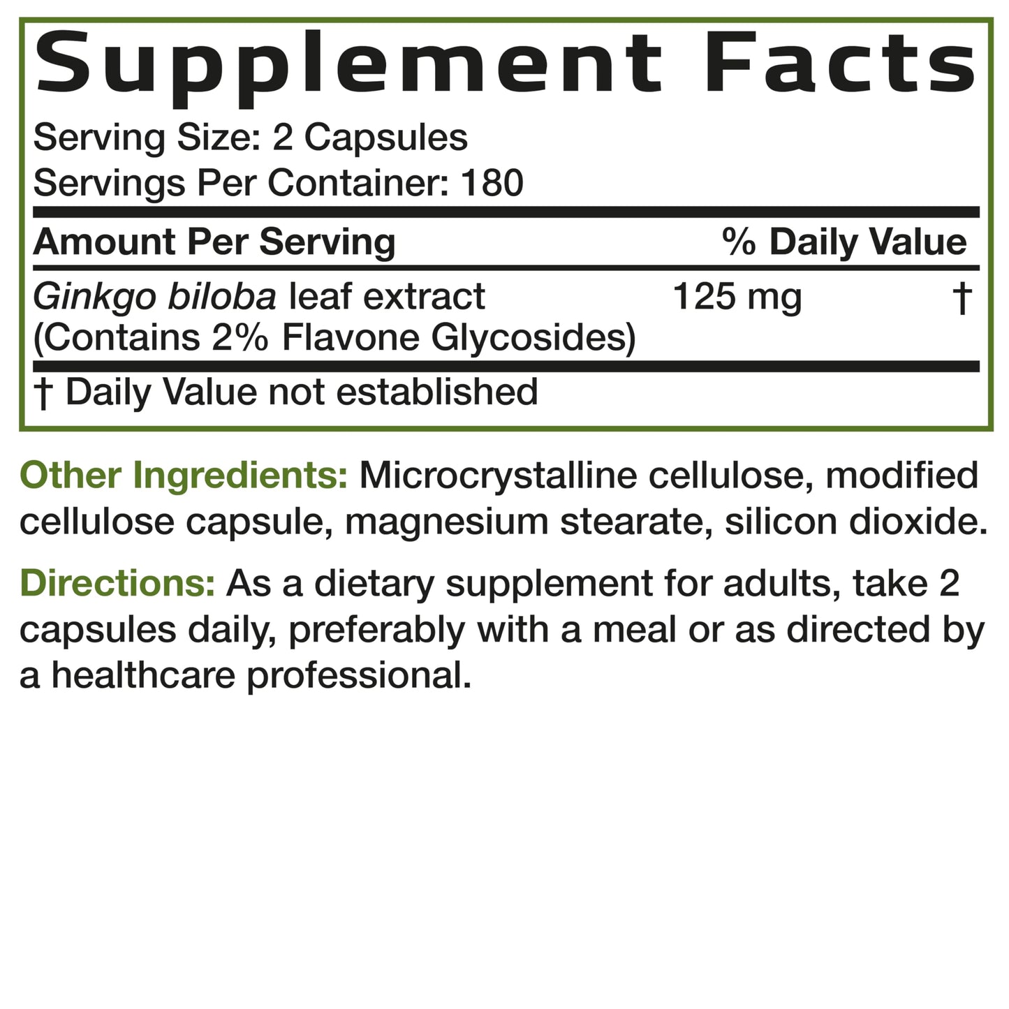 Bronson Ginkgo Biloba Extra Strength Brain & Memory Support 120 Capsules | Vegetarian, Non-GMO, Gluten Free, Soy Free, Memory, Cognitive & Brain Health Support
