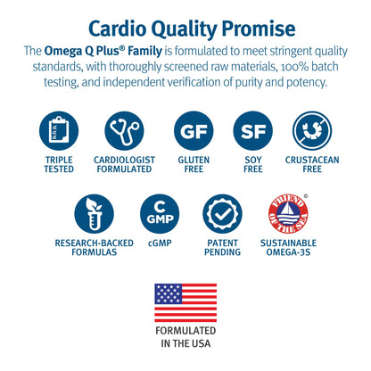 Dr. Sinatra Omega Q Plus– Omega-3 and CoQ10 Supplement Delivers Everyday Heart Health Support with 50 mg of CoQ10 and Provides Antioxidant Power (60 softgels)