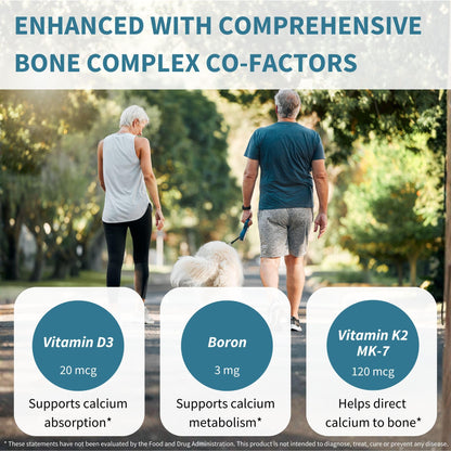 Igennus Red Algae Calcium Magnesium Complex, Comprehensive Bone Support with K2, D3 & Boron, High Absorption Minerals, Vegan & Plant Based, Non-GMO, 60 Tablets