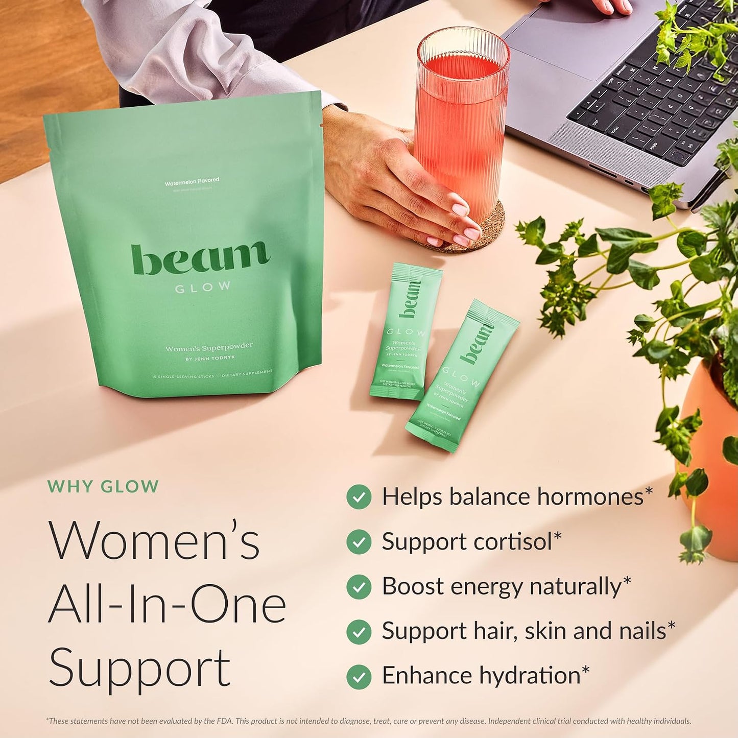 BEAM Glow Super Bundle, 60 Servings, Strawberry Kiwi, Raspberry, Watermelon, Blue Raspberry, 15 Servings Each