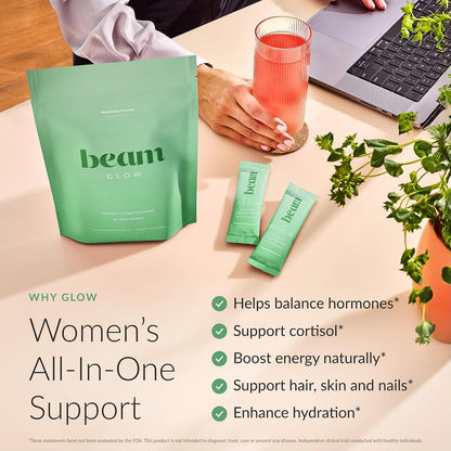 BEAM Glow Super Bundle, 60 Servings, Strawberry Kiwi, Raspberry, Watermelon, Blue Raspberry, 15 Servings Each