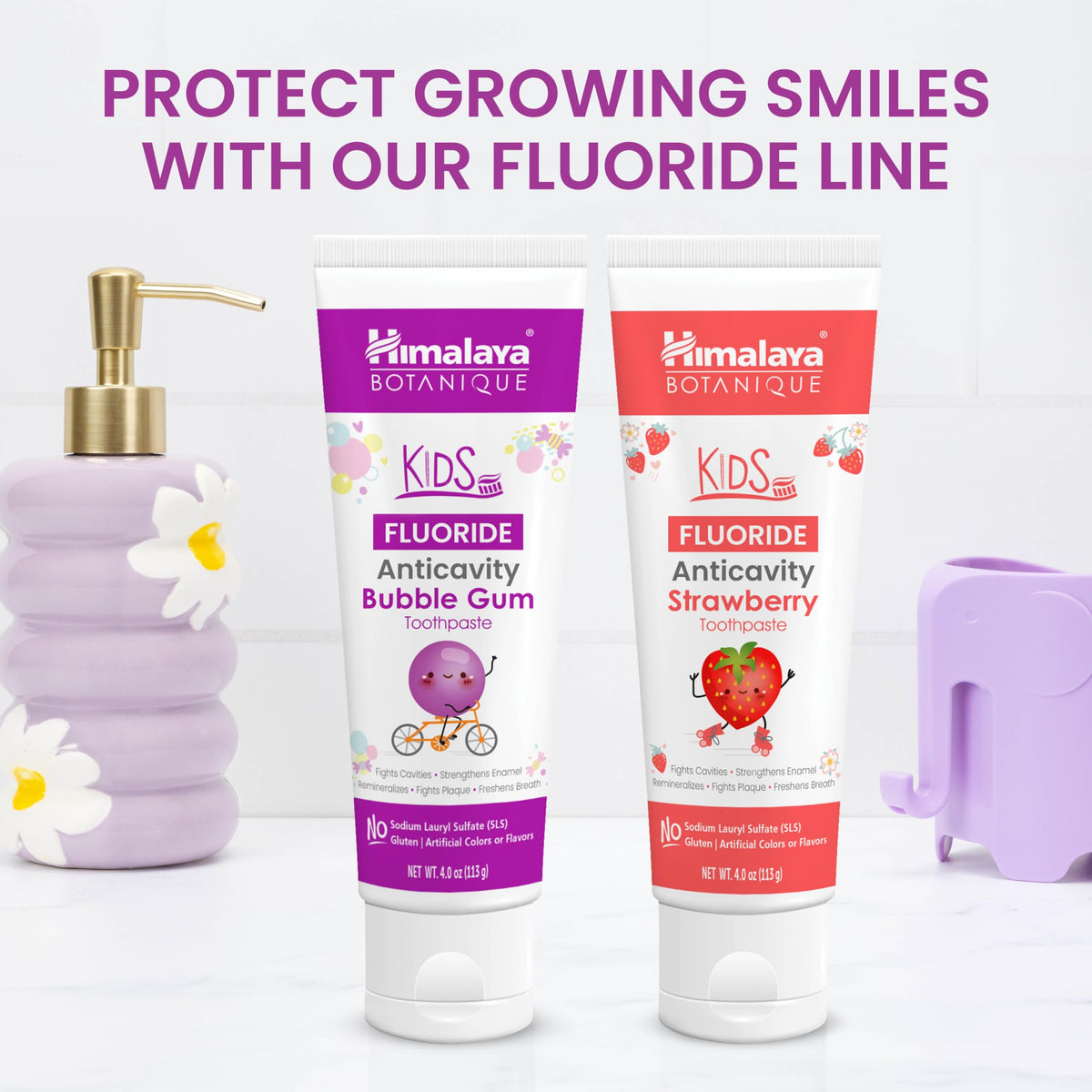 Himalaya Botanique Anticavity Fluoride Toothpaste, Fluoride with Multi-Benefit Support, Fights Cavities, Strengthens Enamel, Promotes Remineralization, Mint Flavor, 4 oz.