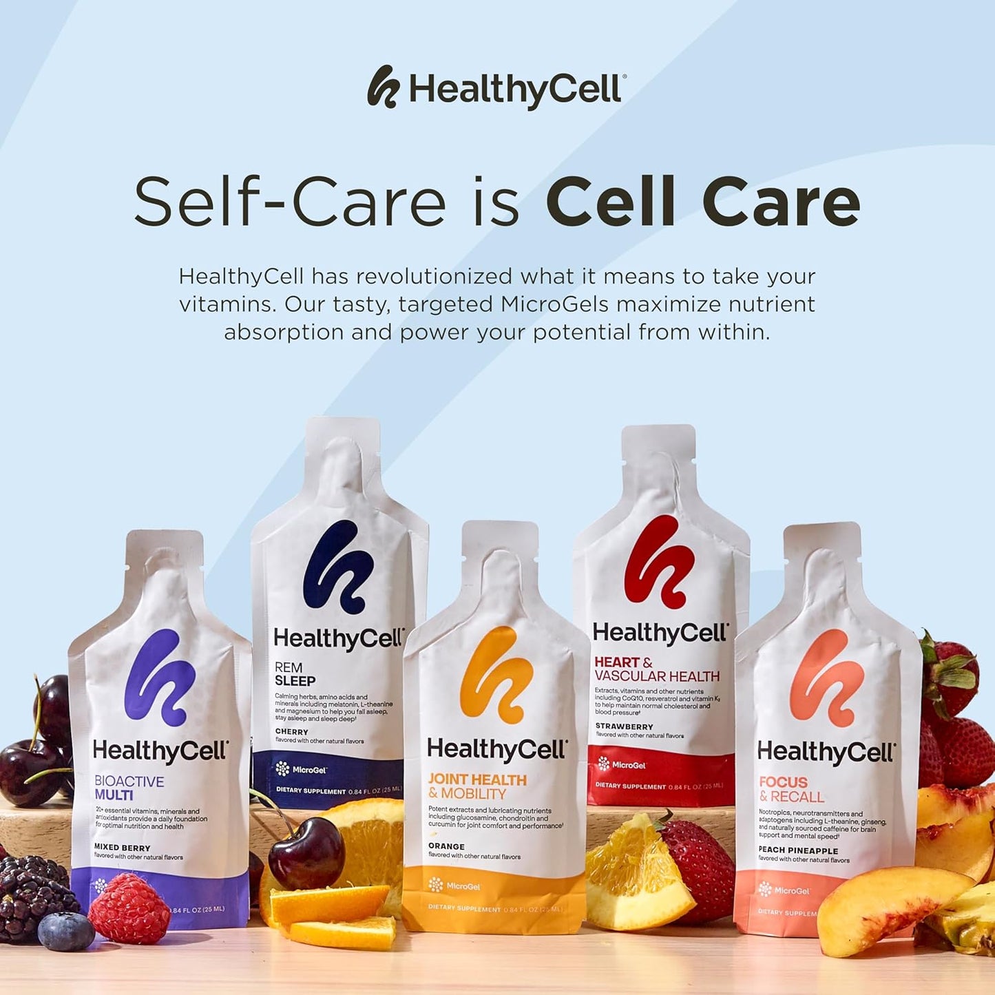 Healthycell Telomere Length + Focus & Recall Brain Supplement Bundle | Telomere Length Healthy Aging Supplement + Focus & Recall Brain Supplement for Memory, Focus & Concentration - Daily Duo