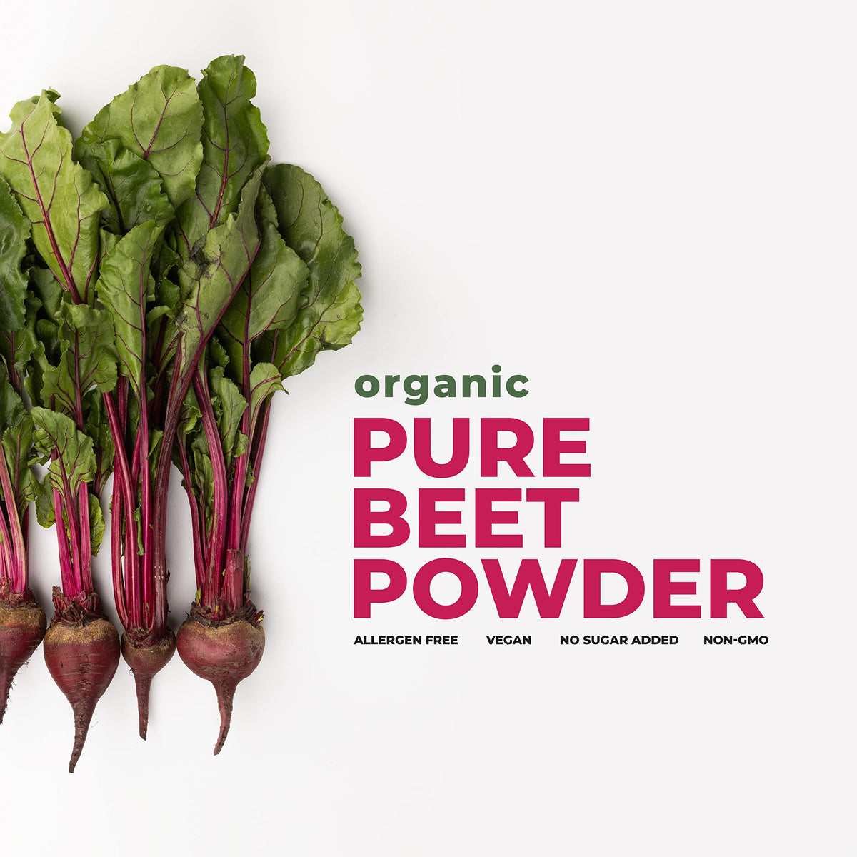 Nations Nutrition Pure Beet Root Powder Organic - Nitric Oxide Circulation Superfood