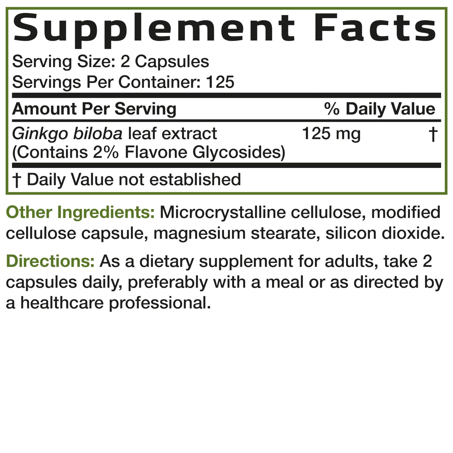 Bronson Ginkgo Biloba Extra Strength Brain & Memory Support 120 Capsules | Vegetarian, Non-GMO, Gluten Free, Soy Free, Memory, Cognitive & Brain Health Support
