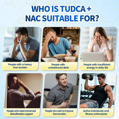 VivoNu TUDCA 675mg + NAC 375mg Supplement Complex Capsules, Powerful TUDCA Bile Salt + N Acetyl Cysteine, Antioxidant Supplements for Liver & Lung& Gallbladder Cleanse, Digestion - 180 Capsules