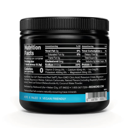 REDMOND Re-Lyte Sugar Free Electrolyte Powder Mix (Strawberry Lemonade) | Zero Sugar Electrolytes, Hydration Powder