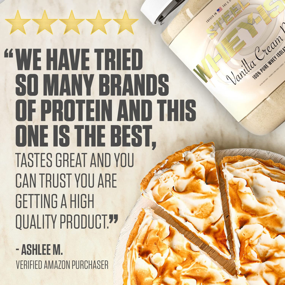 Steel Supplements Whey-Iso | Whey Isolate Protein Powder | Fast Absorbing | Lean Muscle
