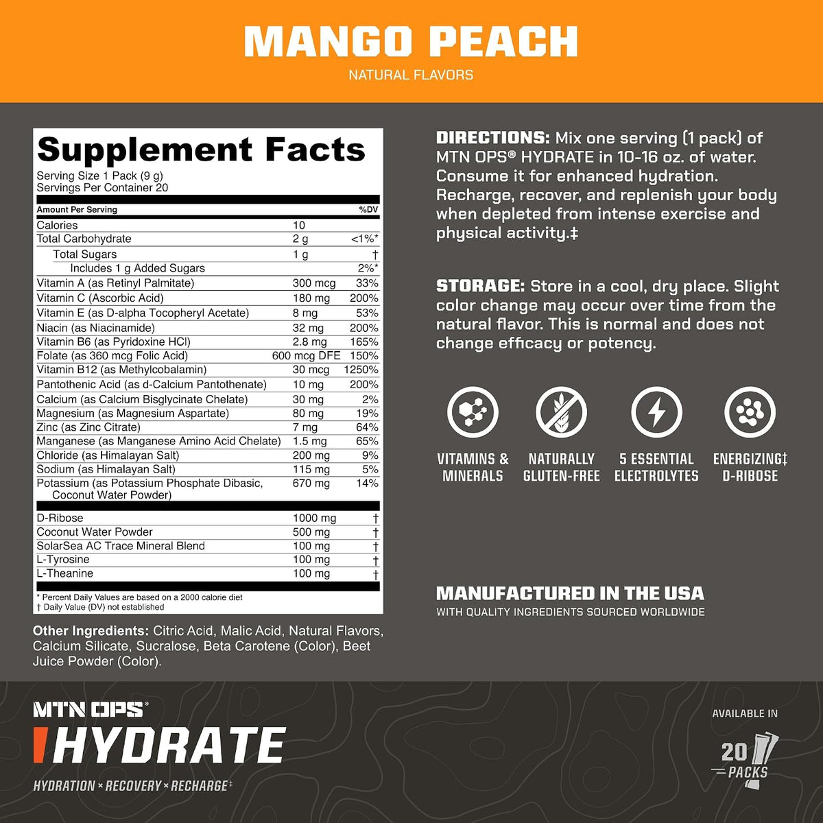 MTN OPS Hydrate Mango Peach + Strawberry Coconut Bundle