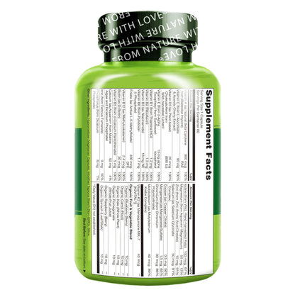 NATURELO One Daily Multivitamin for Women w/Vitamin B12, 120 Ct, Energy Support, Whole Food Daily Women Multivitamin Supplement, Nourish Hair/Skin/Nail, Non-GMO, No Soy, Gluten Free, 4 Month Supply