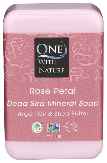 One With Nature Dead Sea Mineral Soap, Lemon Sage, 7-Ounces (Pack of 6)