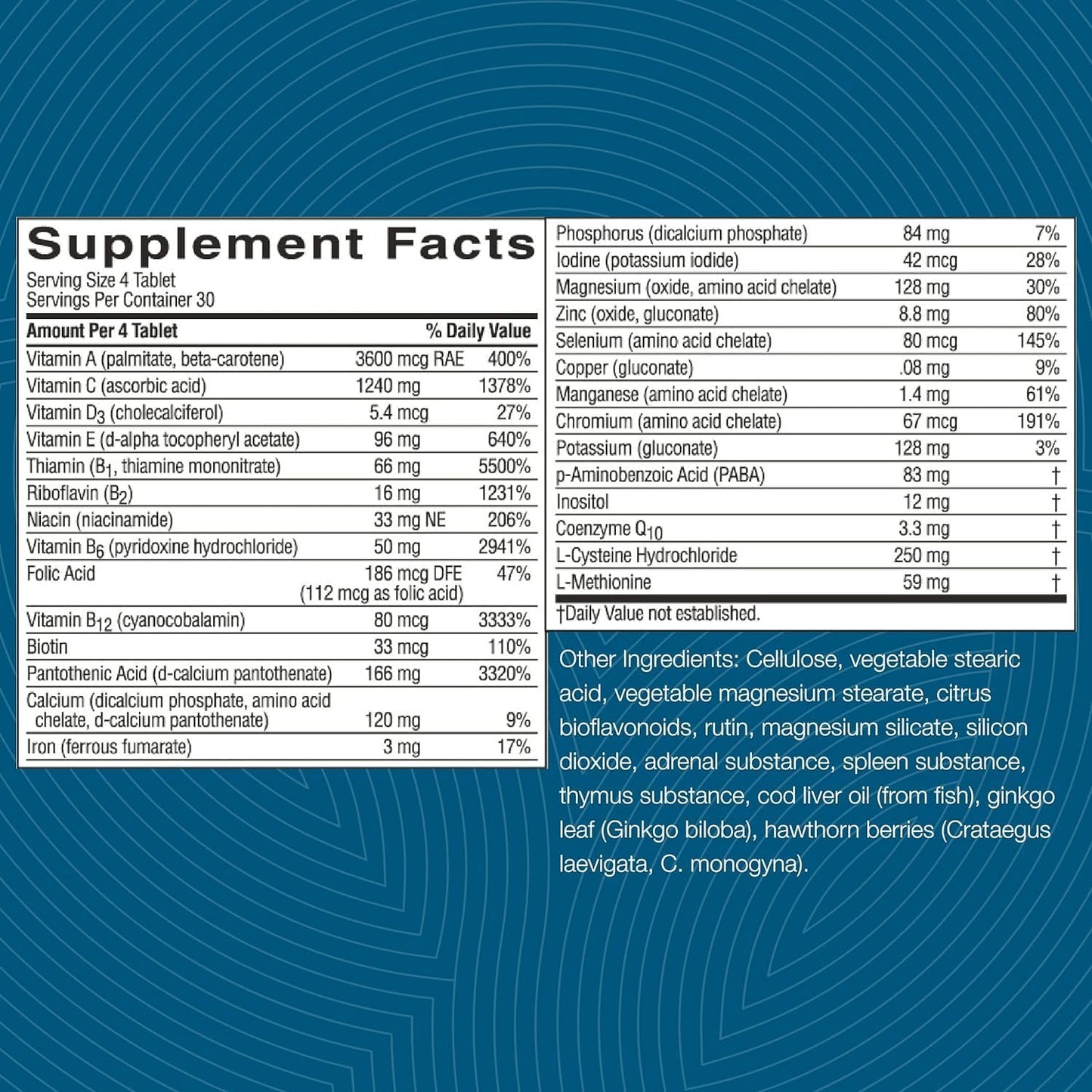 Nature's Sunshine Mega-Chel, 120 Tablets, Complete Vitamin with Powerful Antioxidants, Herbs, Vitamins, Minerals, and Amino Acids That Support The Circulatory System