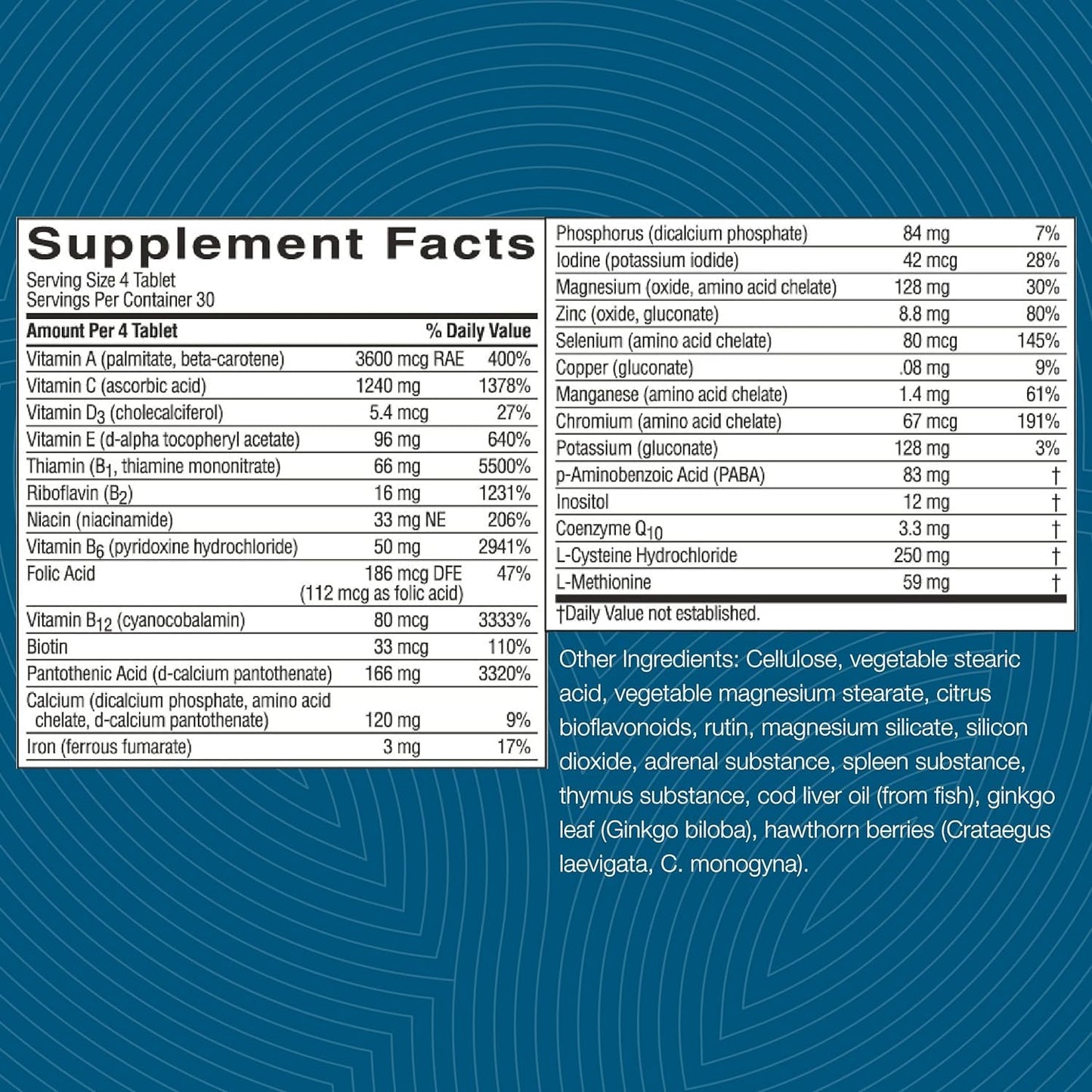 Nature's Sunshine Mega-Chel, 120 Tablets, Complete Vitamin with Powerful Antioxidants, Herbs, Vitamins, Minerals, and Amino Acids That Support The Circulatory System