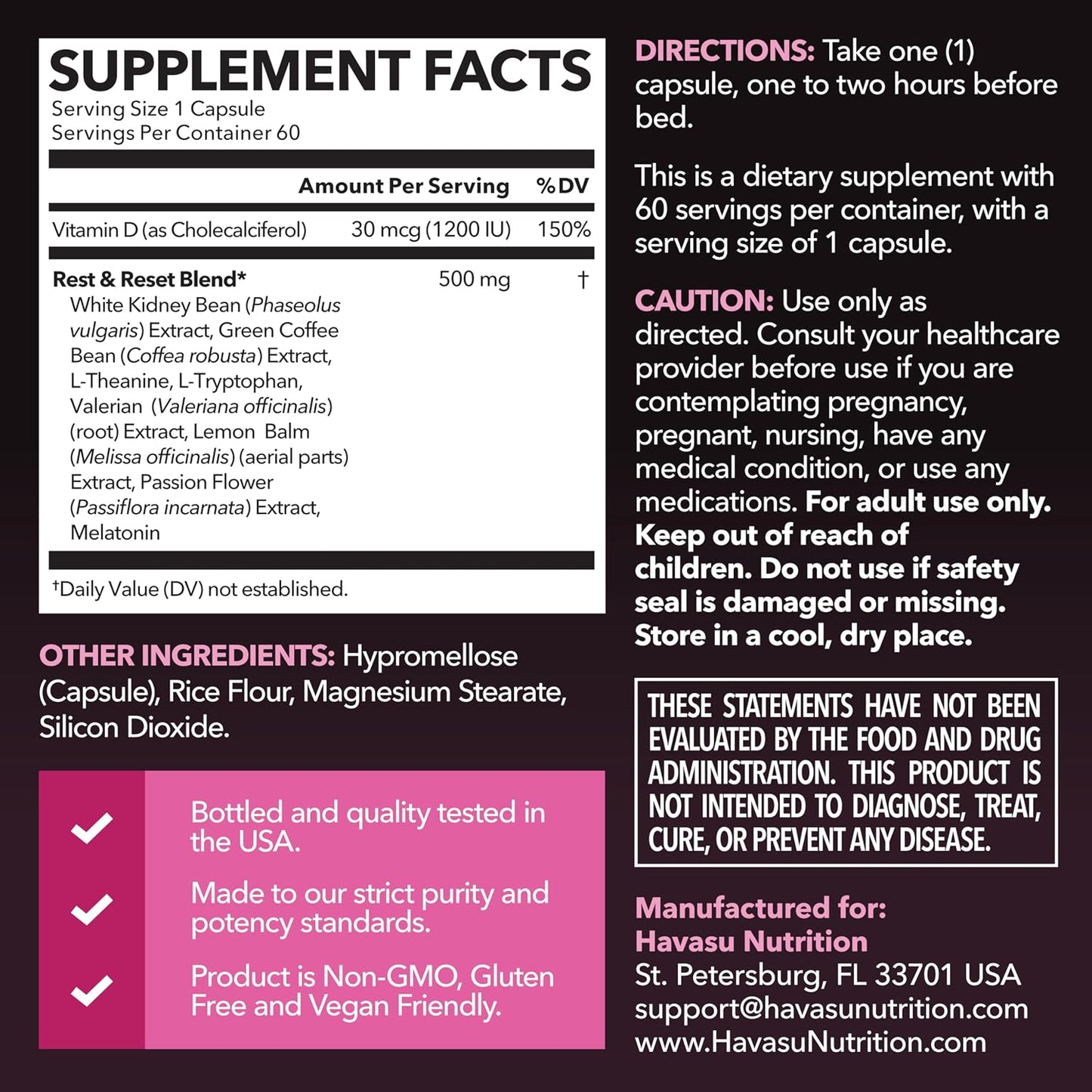 Night Time Fat Burner for Women, Belly Fat & Weight Loss Support, 60 Count | Appetite Suppressant and Overnight Metabolism Booster with Melatonin for Women, Vegan, Gluten Free, 60 Servings