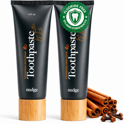 Nudge 10% Nano Hydroxyapatite Toothpaste, Natural Mint, 4.5 oz, Pack of 2